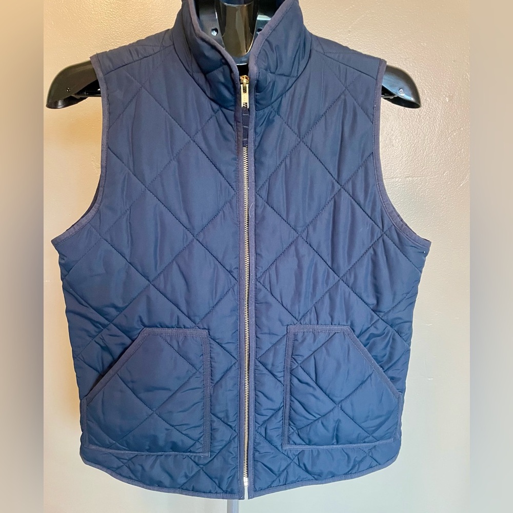 J Crew Blue Quilted Vest